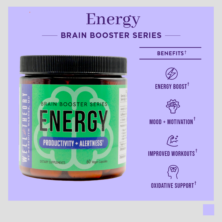 Energy Brain Booster: Lion’s Mane, Cordyceps, L-Tyrosine, ALCAR,& More