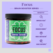 Focus Brain Booster: Rhodiola, Huperzine A, Bacopa Monnieri, Ashwagandha, Choline & More