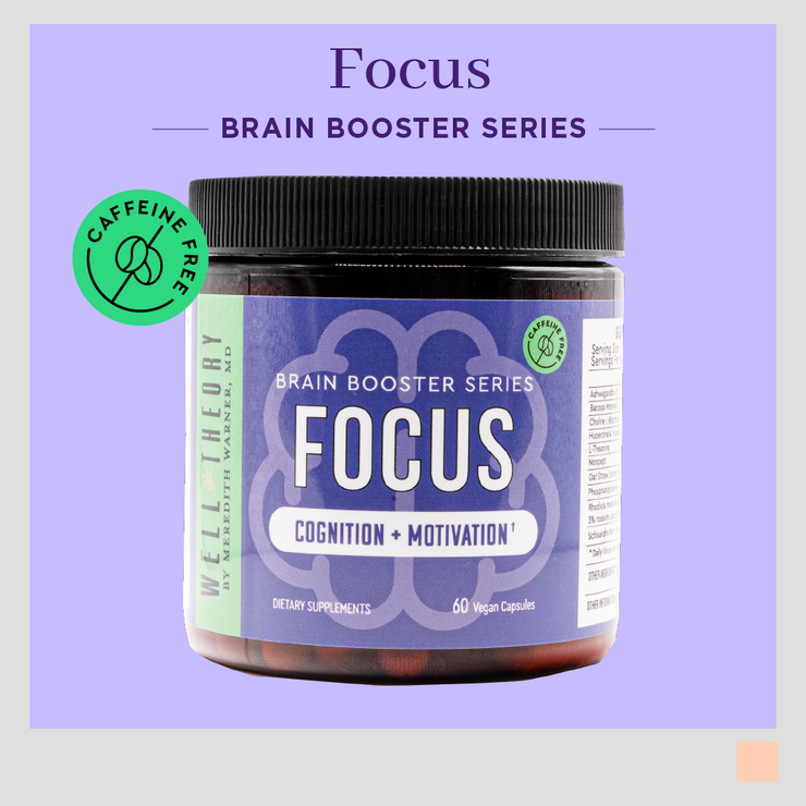 Focus Brain Booster: Rhodiola, Huperzine A, Bacopa Monnieri, Ashwagandha, Choline & More