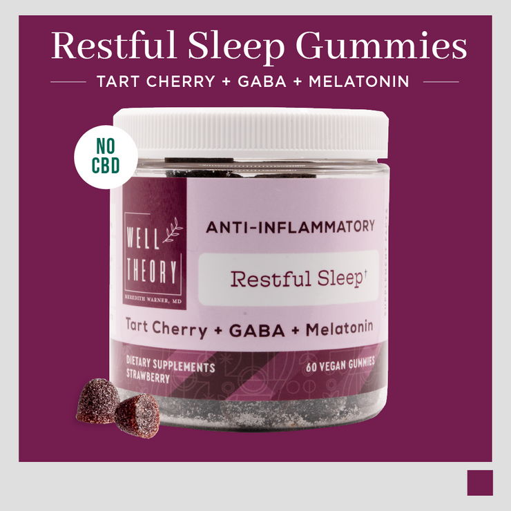 Restful Sleep Gummy: Tart Cherry Extract, Melatonin, Chamomile, & GABA